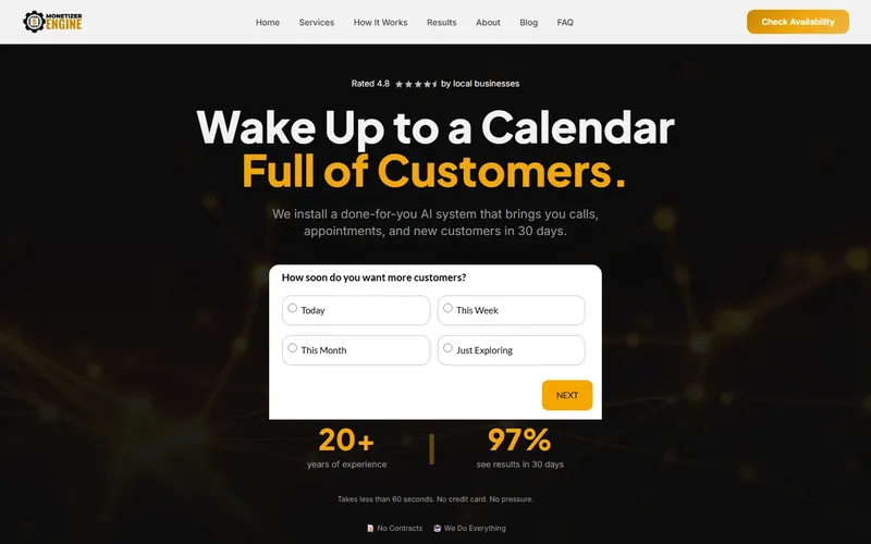 MonetizerEngine homepage